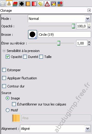 Options des outils